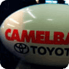 Helium advertising blimp - Camelback Toyota logo - blimp advertising increases sales.