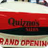 14ft. advertising blimp with Quizno's logo and banner